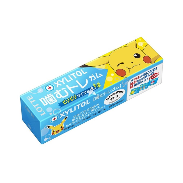 LOTTE JAPAN Pokemon Xylitol Chewing Gum Soda Flavor 9 Pieces